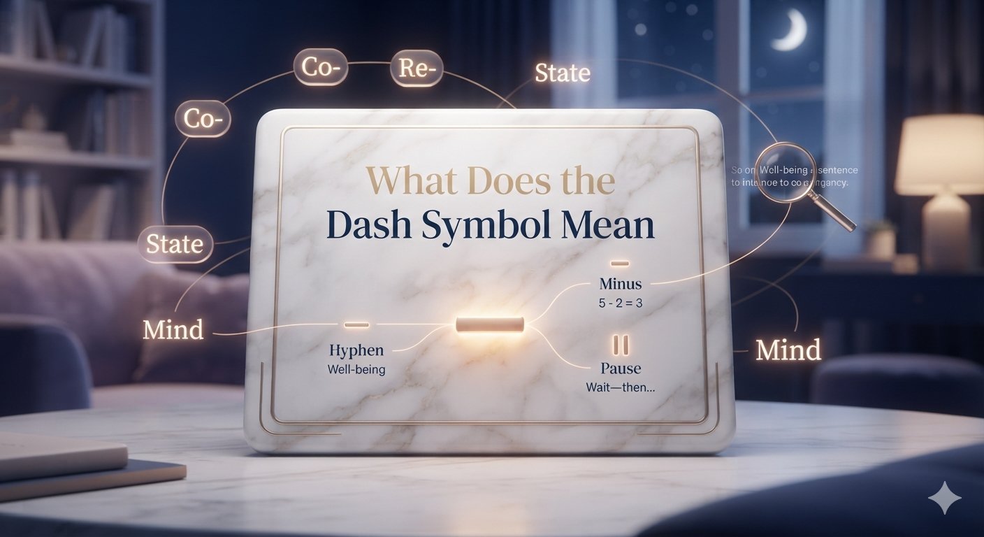 What Does the Dash Symbol Mean2026